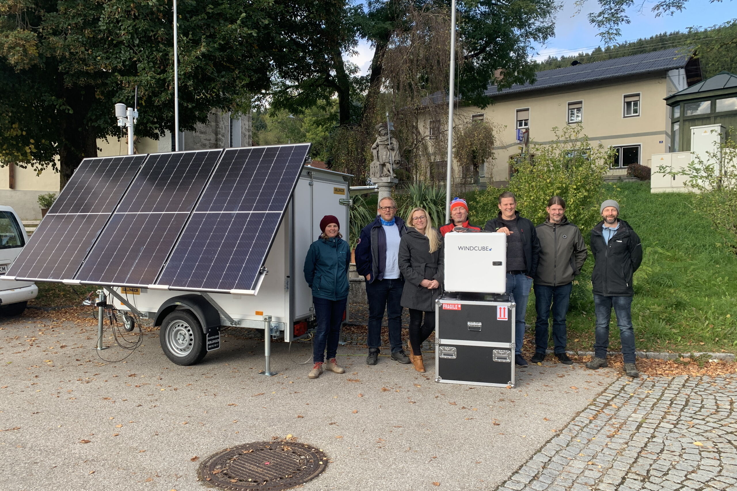 Training on LiDAR measurement with the PowerPackTrailer 105 Lidar Schulung Training