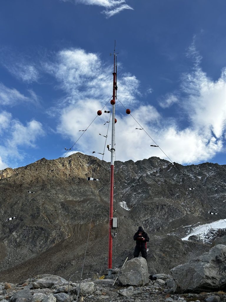 Energiewerkstatt hoechstgelegene Windmessung Mast 1